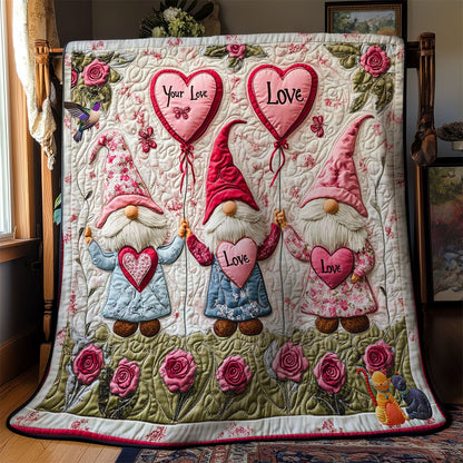 Love Blossoms Gnome WN0412046CL Quilt