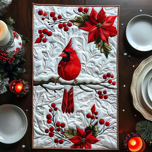 Red Cardinal XR1909010CL Quilted Table Runner