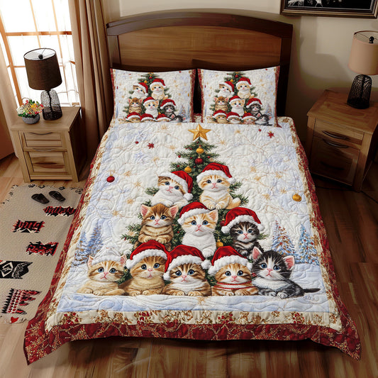 Adorable Cat Christmas WX1912054CL Duvet Cover Set