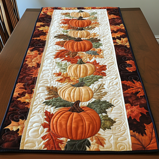 Autumn Pumpkin Lovers XR1209006CL Quilted Table Runner