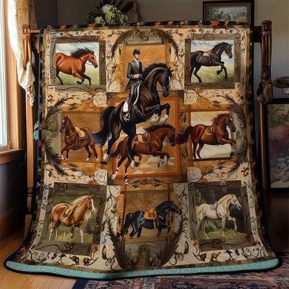 Elegant Horse And Rider WN1109048CL Quilt