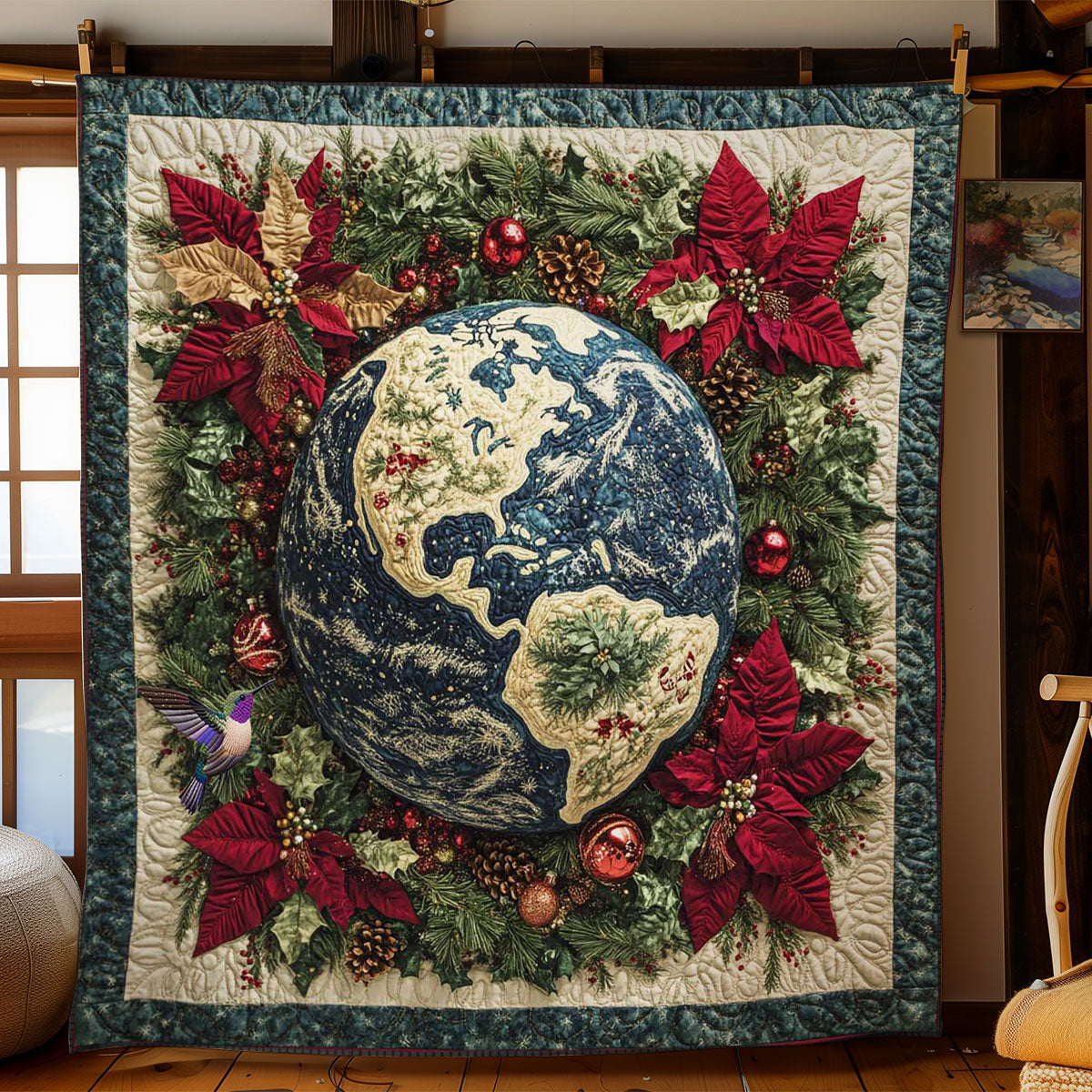 Earth Wreath WN1612028CL Quilt