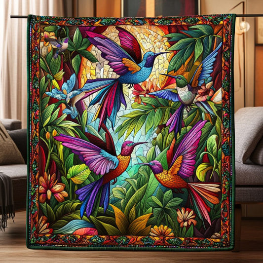 Hummingbird Tropical Forest  WU0411027CL Quilt