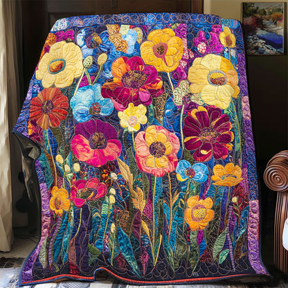 Midnight Flower Garden WY1202128CL Quilt