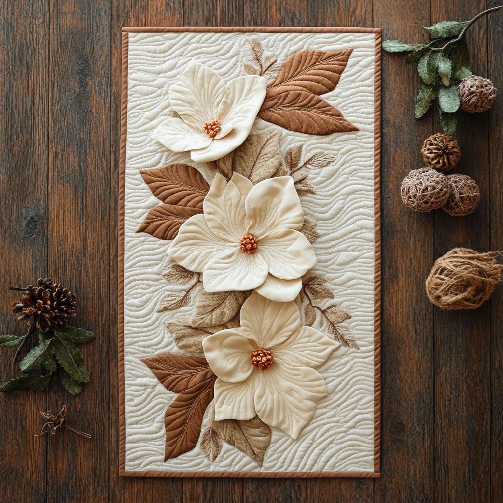 Beige Elegant CP2404021CL Quilted Table Runner