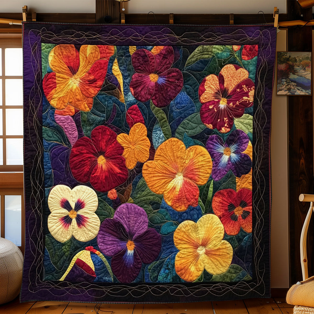 Colorful Hibicus WY1202088CL Quilt