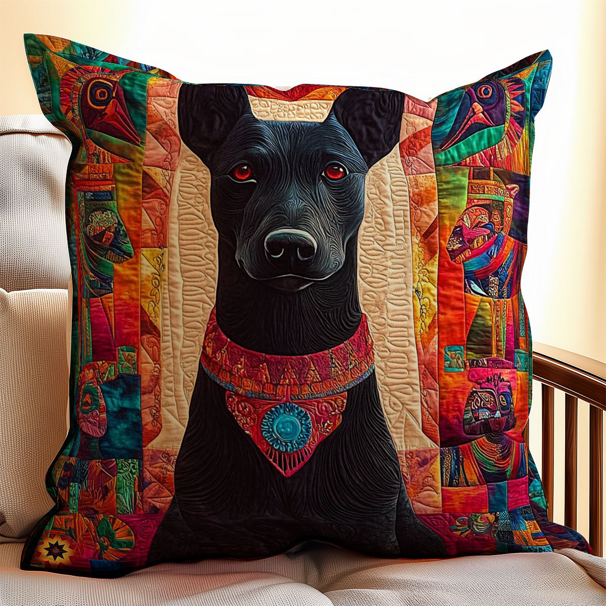 Mystic Black Dog WY2711059CL Quilt Pillow Case