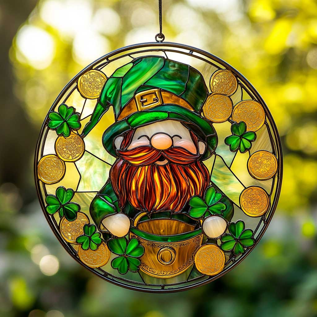 Clover Gnome WN0402050CL Suncatcher