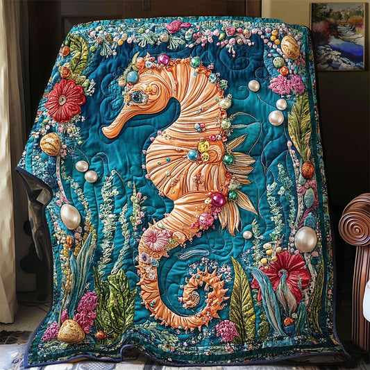 Beautiful Seahorse WY1801049CL Quilt