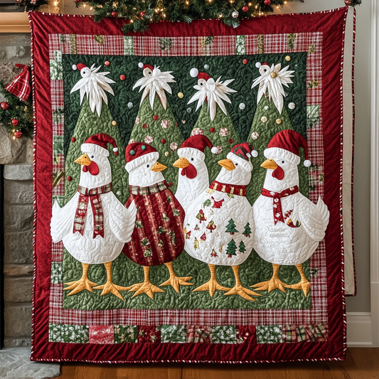 Christmas Time Chicken XR2709010CL Quilt