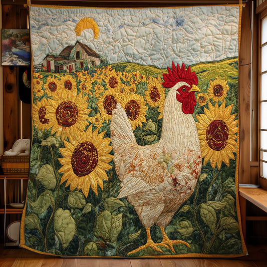 Chicken Flower WX3112008CL Quilt