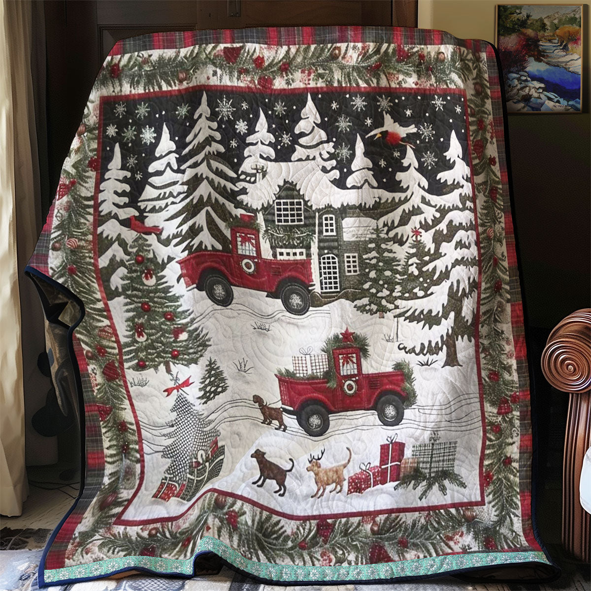 Red Truck Holiday Express WN1109017CL Quilt