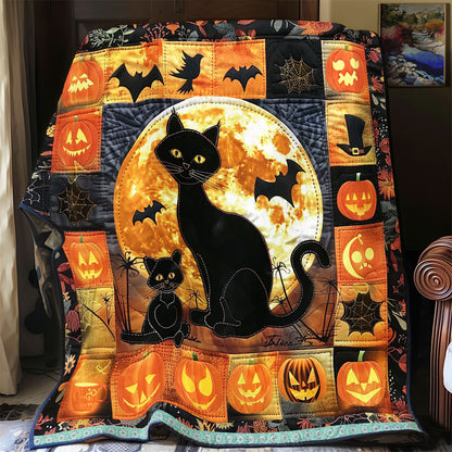 Halloween Cat And Pumpkin WN1309054CL Quilt