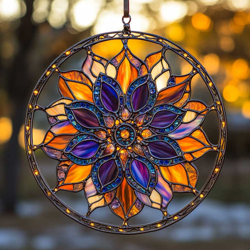 Enchanted Flower Mandala WN0402044CL Suncatcher