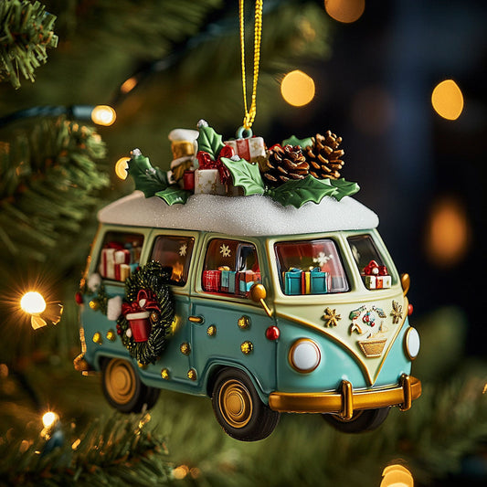 Merry Ride Camper Van WN2310039CL Christmas Ornament