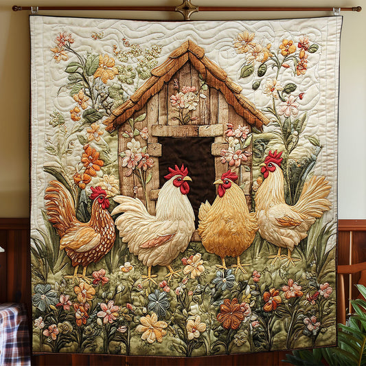 Chicken Garden CW2504032CL Quilt