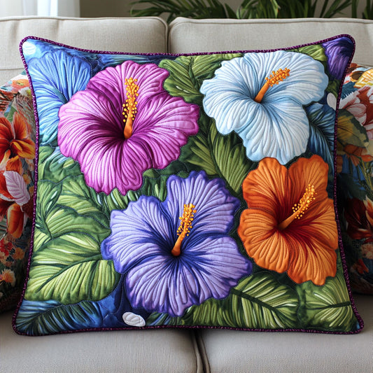 Hibiscus Blooms WT0703030CL Quilt Pillow Case