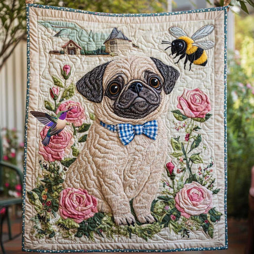 Gentleman Pug WP0412055CL Quilt