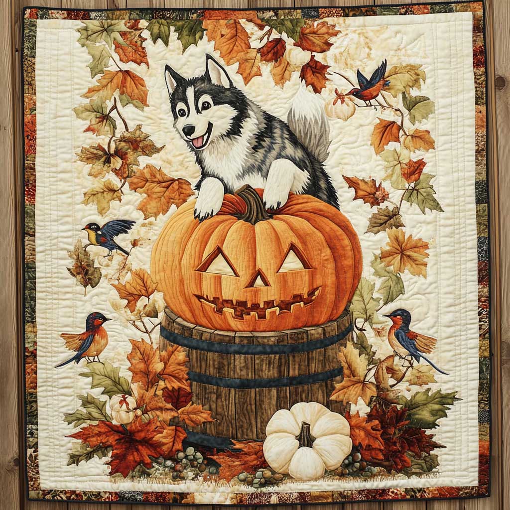 Husky Pumpkin Cuddle WN2709079CL Quilt