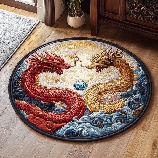 Twin Wyrm Circle CP2407057CL Quilted Round Mat