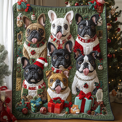 French Bulldog Christmas WT1010006CL Quilt