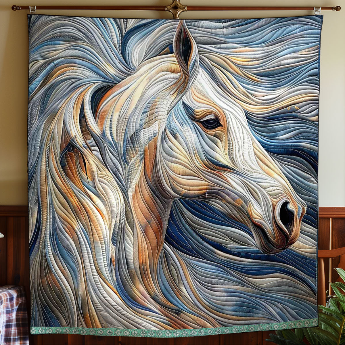 Horse Majestic Waves WN1209048CL Quilt