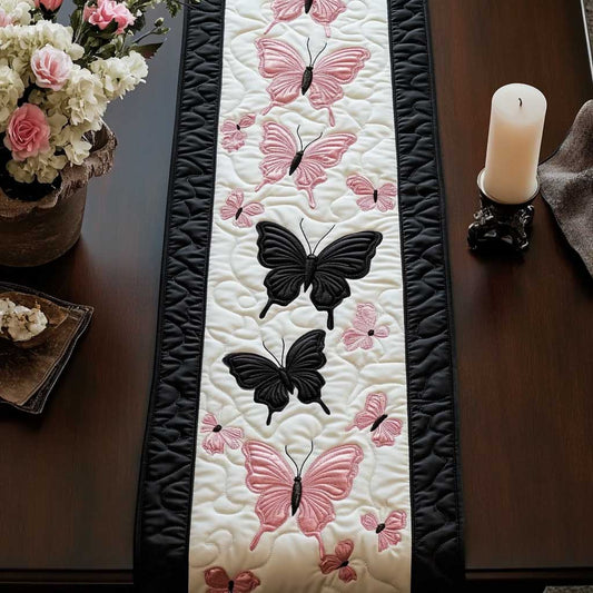 Graceful Butterfly Path WN2001007CL Quilted Table Runner