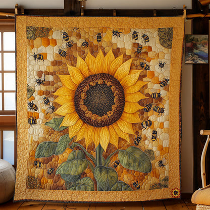Sunflower Bee WY1511025CL Quilt