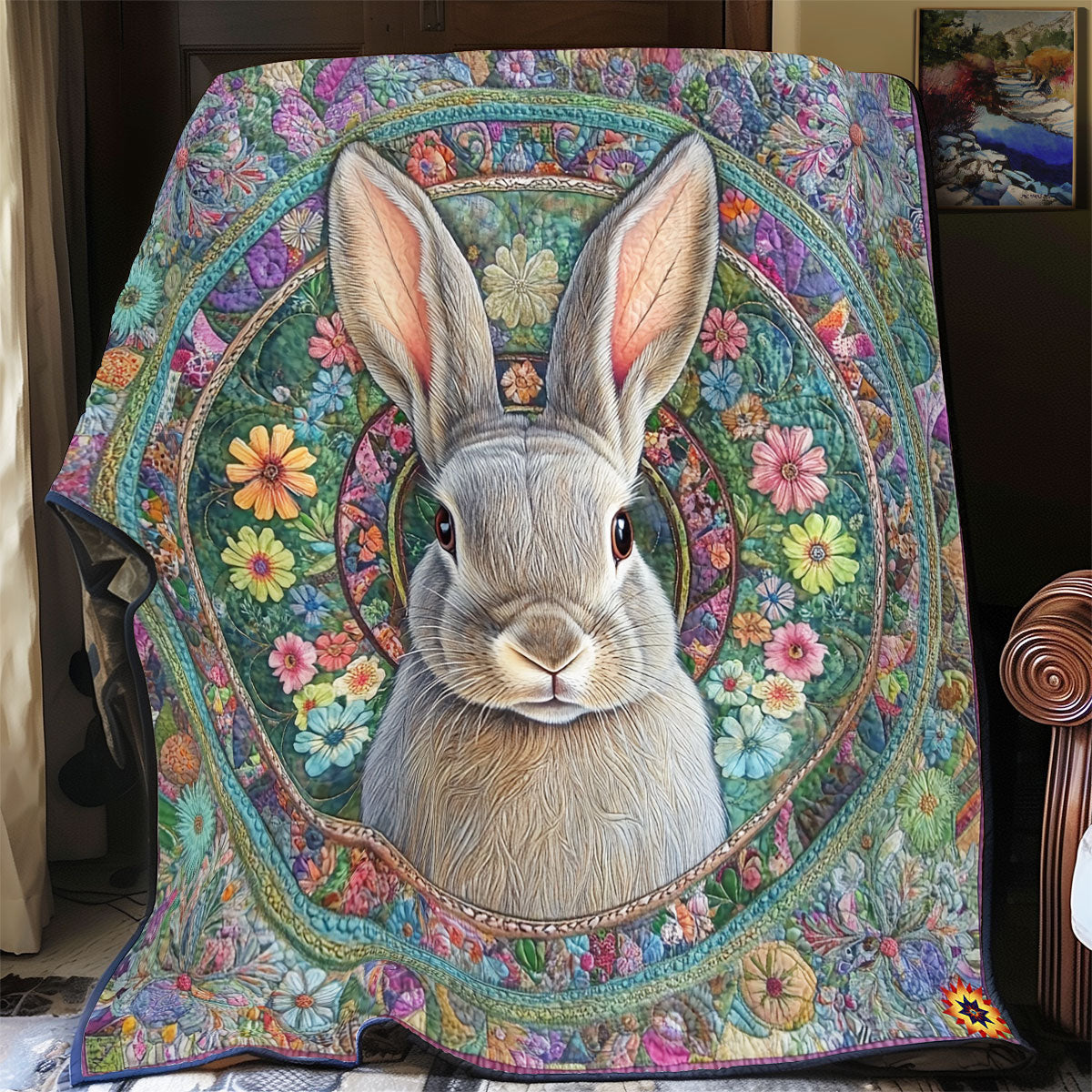 Mandala Rabbit WY0911007CL Quilt