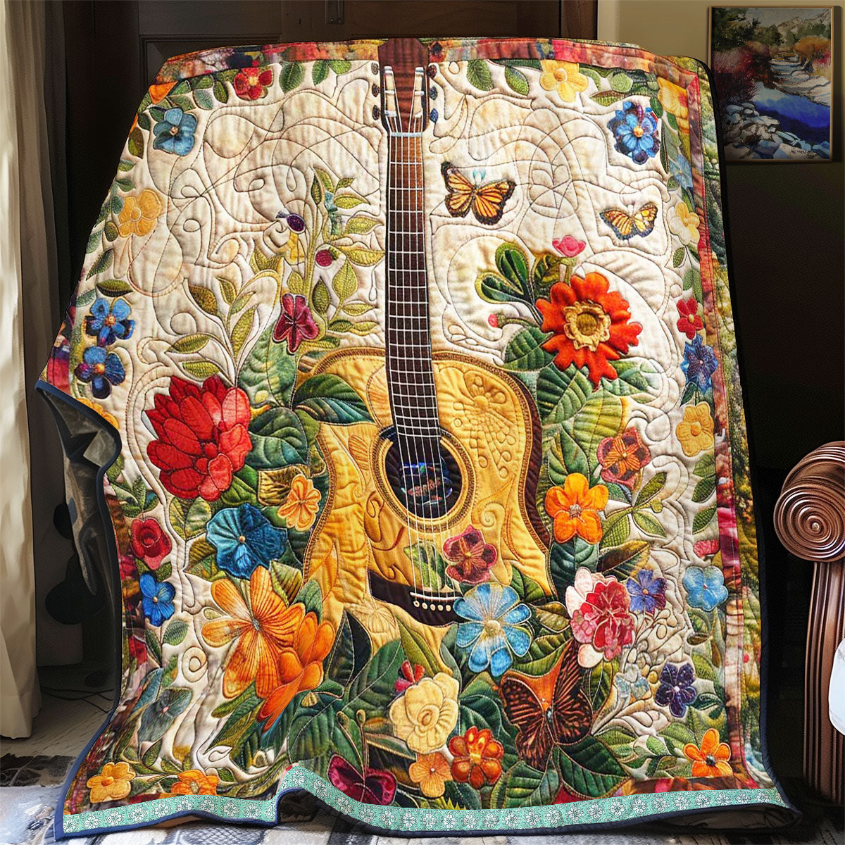 Flower Guitar WJ1109004CL Quilt