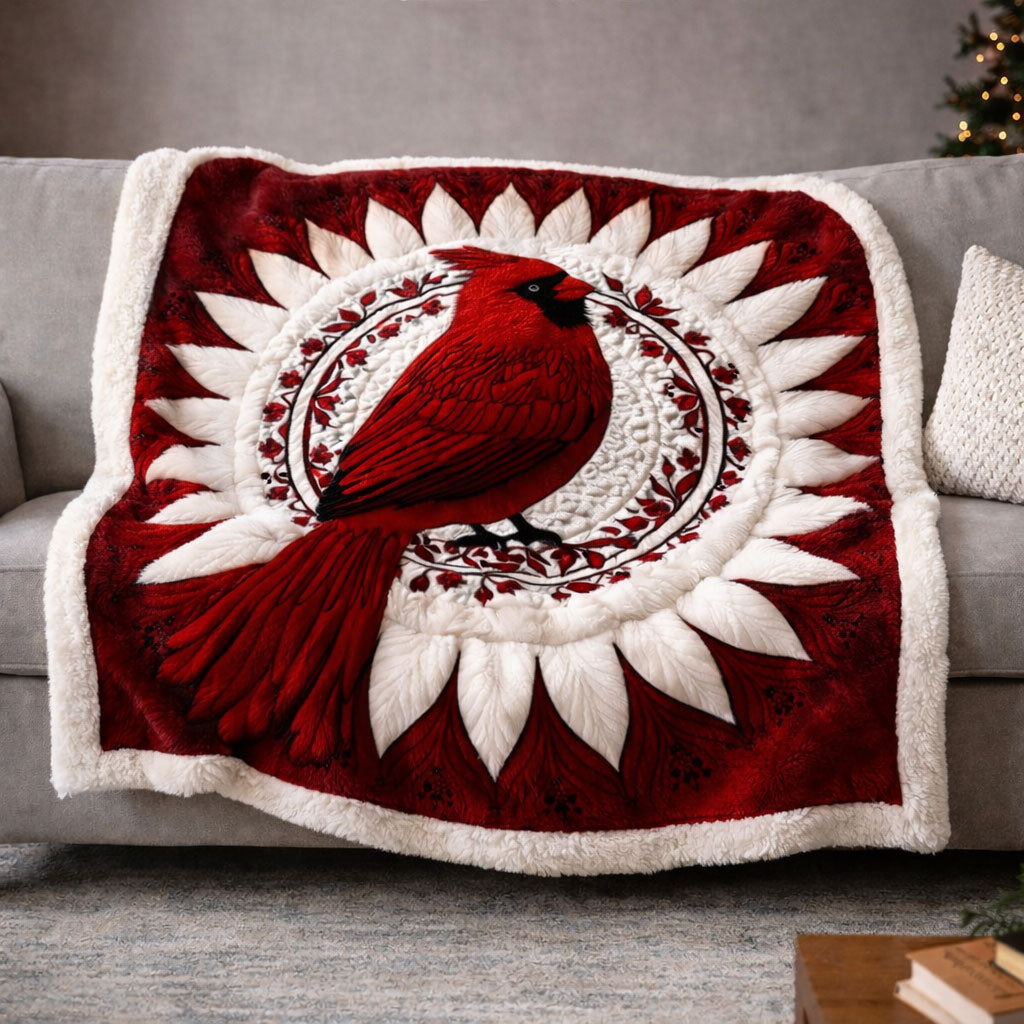 Majestic Red Cardina KL2601001CL Faux Fur Throw Blanket