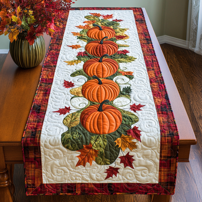 Pumpkin Garden XR2509010CL Quilted Table Runner