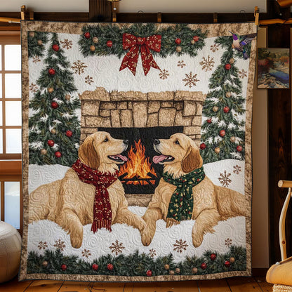 Golden Retriever Christmas Warmth WN0411026CL Quilt