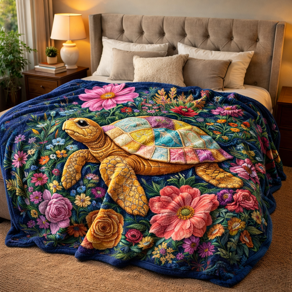 Colorful Turtoise QA2101011CL Faux Fur Throw Blanket