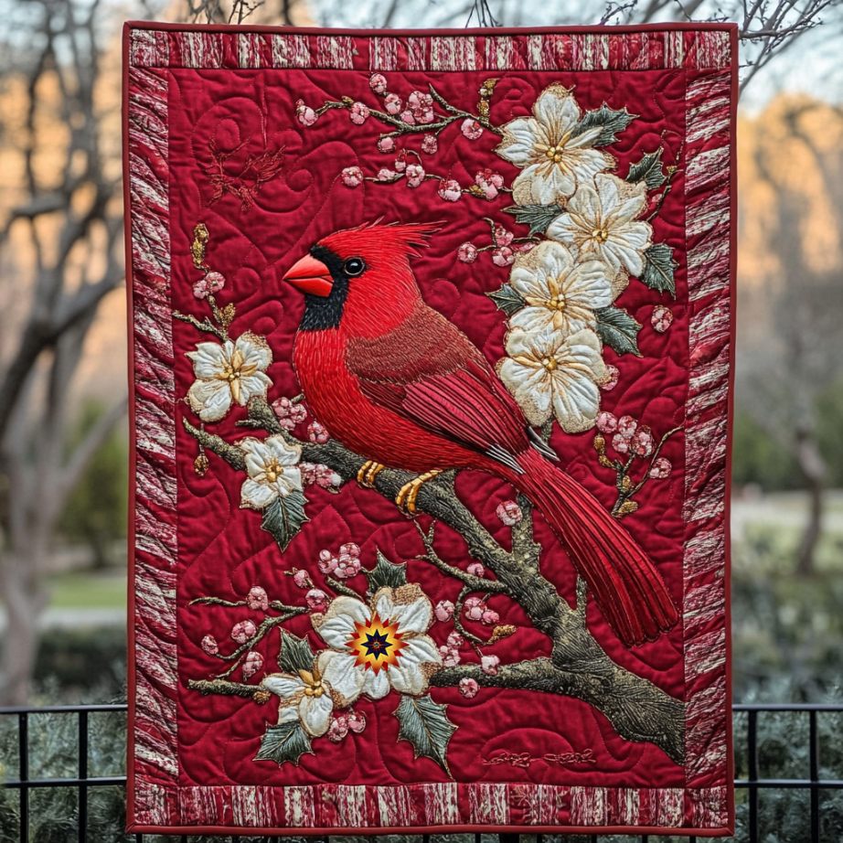 Gorgeous Cardinal WU0411041CL Quilt