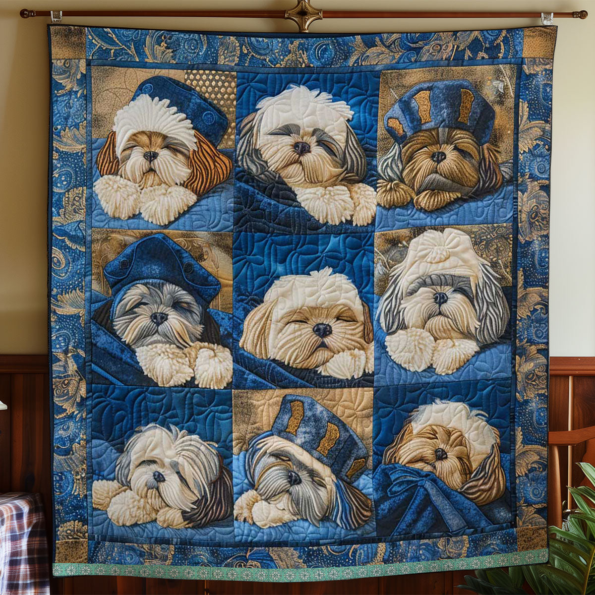 Shih Tzu Cozy Hug WN1209020CL Quilt