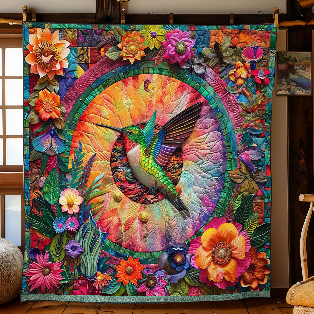 Tropical Hummingbird WJ2709024CL Quilt