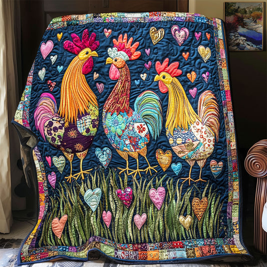 Colorful Chicken WX3112012CL Quilt