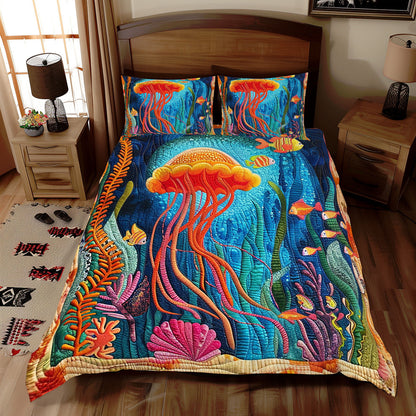 Colorful Jellyfish Under The Sea WJ2410024CL Duvet Cover Set