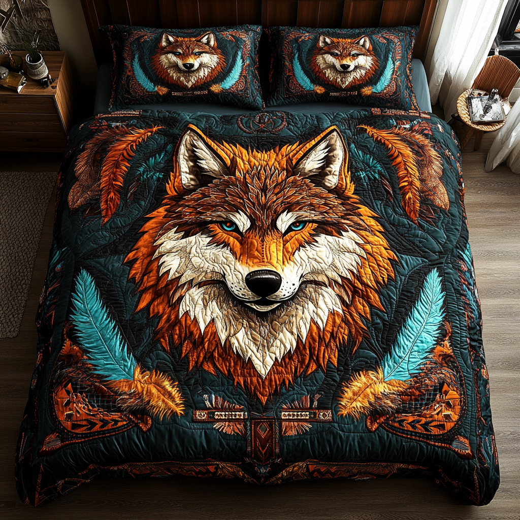Native American Wolf WG1301005CL Duvet Cover Set