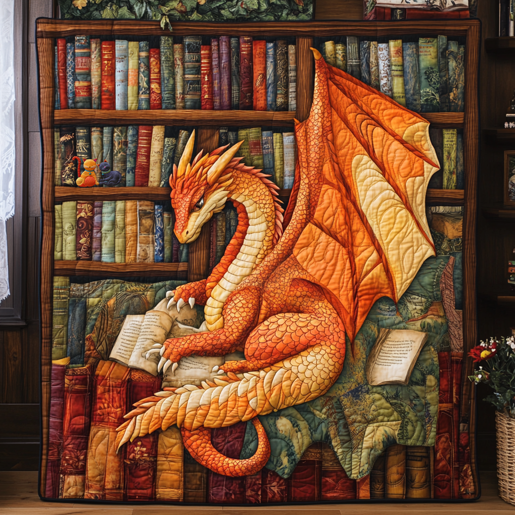 Dragon And Book YR1812016CL Quilt