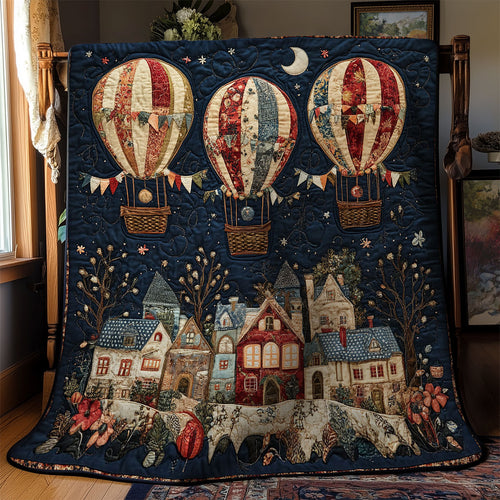 Hot Air Balloon Village WY1202112CL Quilt