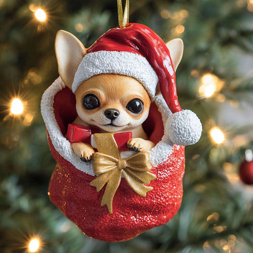 Festive Chihuahua CP2010022CL Christmas Ornament