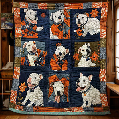 Bull Terriers Cheerful WN1209026CL Quilt
