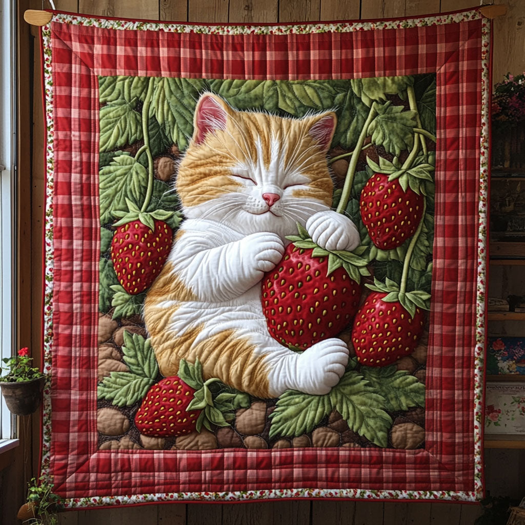 Among Strawberry CP0606046CL Quilt