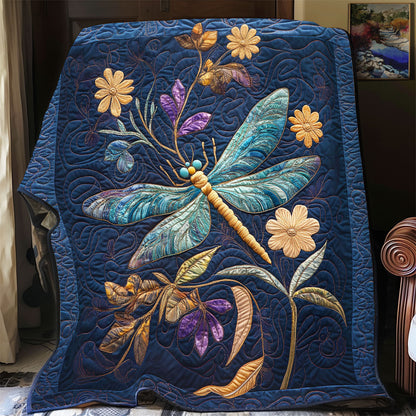 Dragonfly And Flower WY2702048CL Quilt