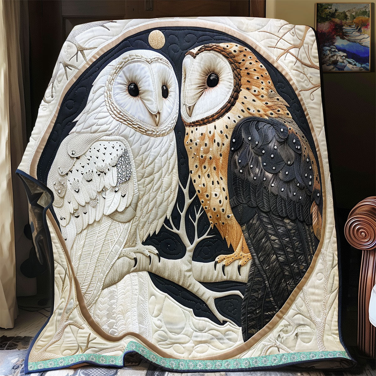 Contrast Owl Couple WP0609010CL Quilt