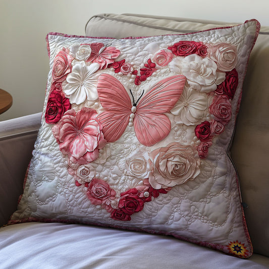 Flower Heart Butterfly WY0612103CL Quilt Pillow Case