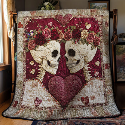 Valentine’s Skull Bloom WN0412005CL Quilt