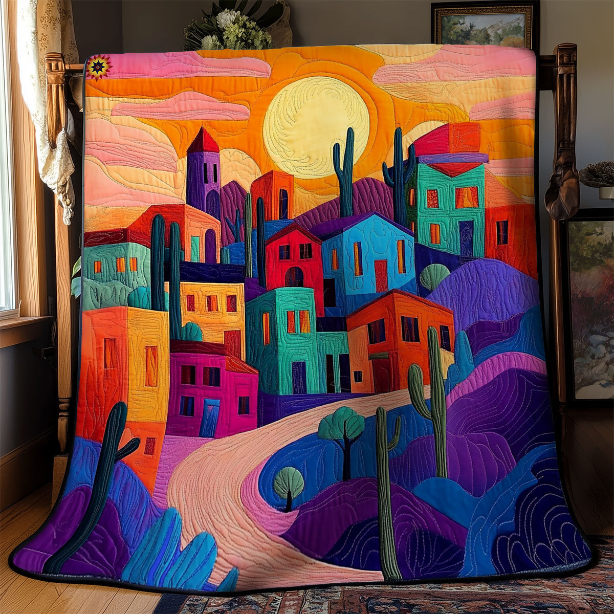 Village In Sunset WY1911060CL Quilt